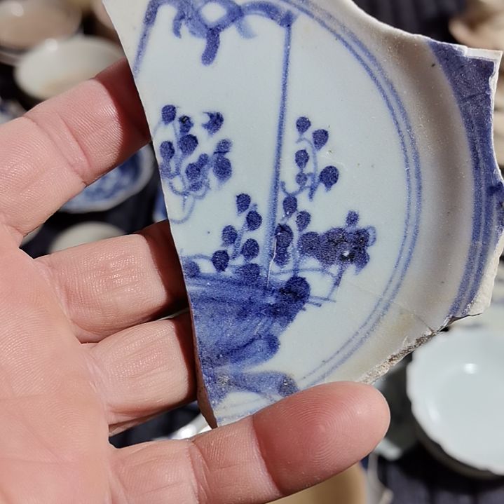 瓷片青花影青杯垫标夲