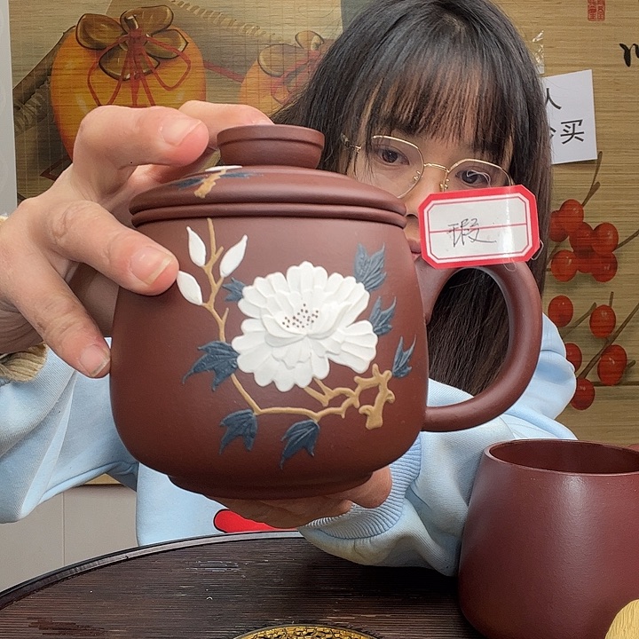 紫砂茶杯原矿紫砂杯