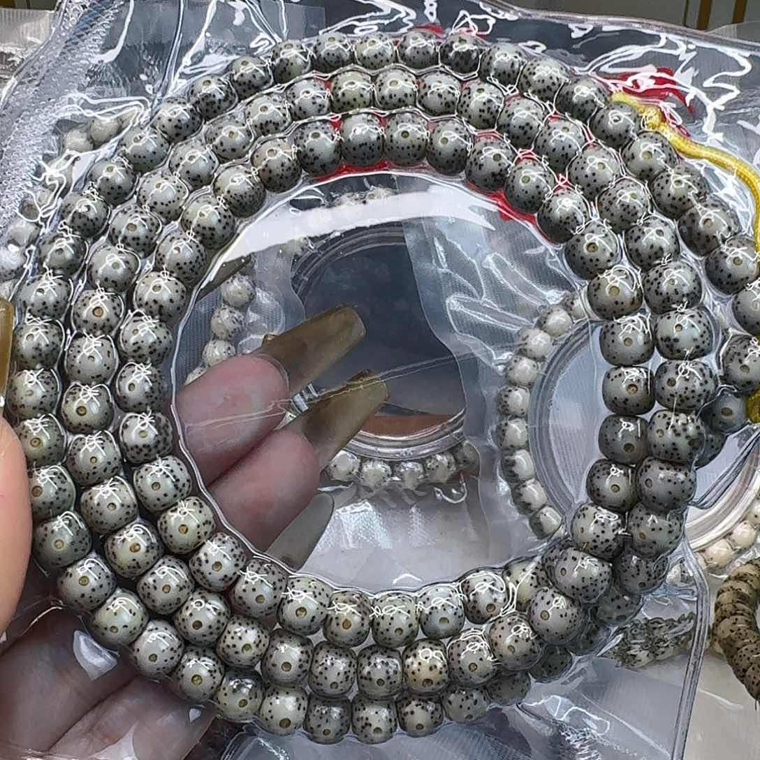 星月菩提手串52糯冰石玉108 87