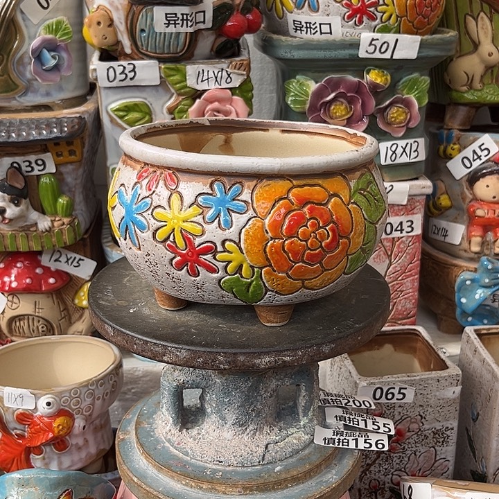 粗陶材质多肉花盆