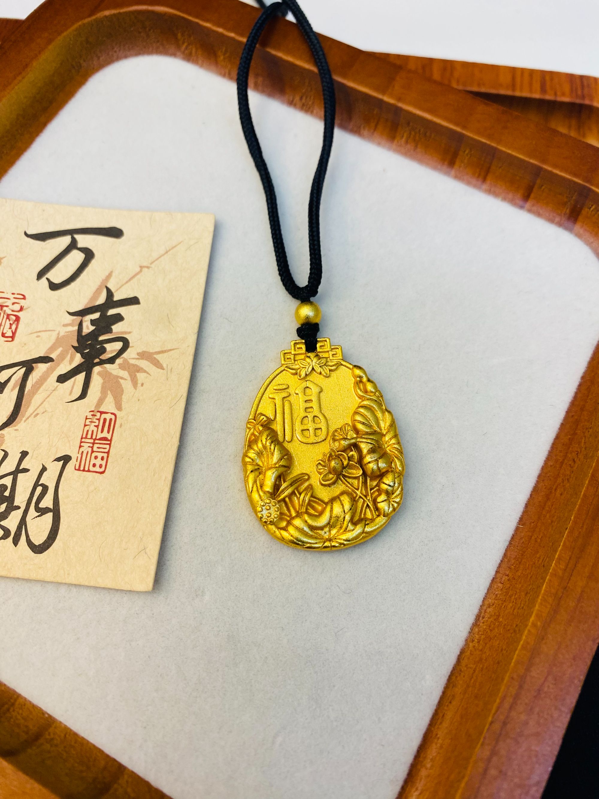 合金吊坠 一品青兰精工福字雕刻大气吊坠男女情侣款立体项坠