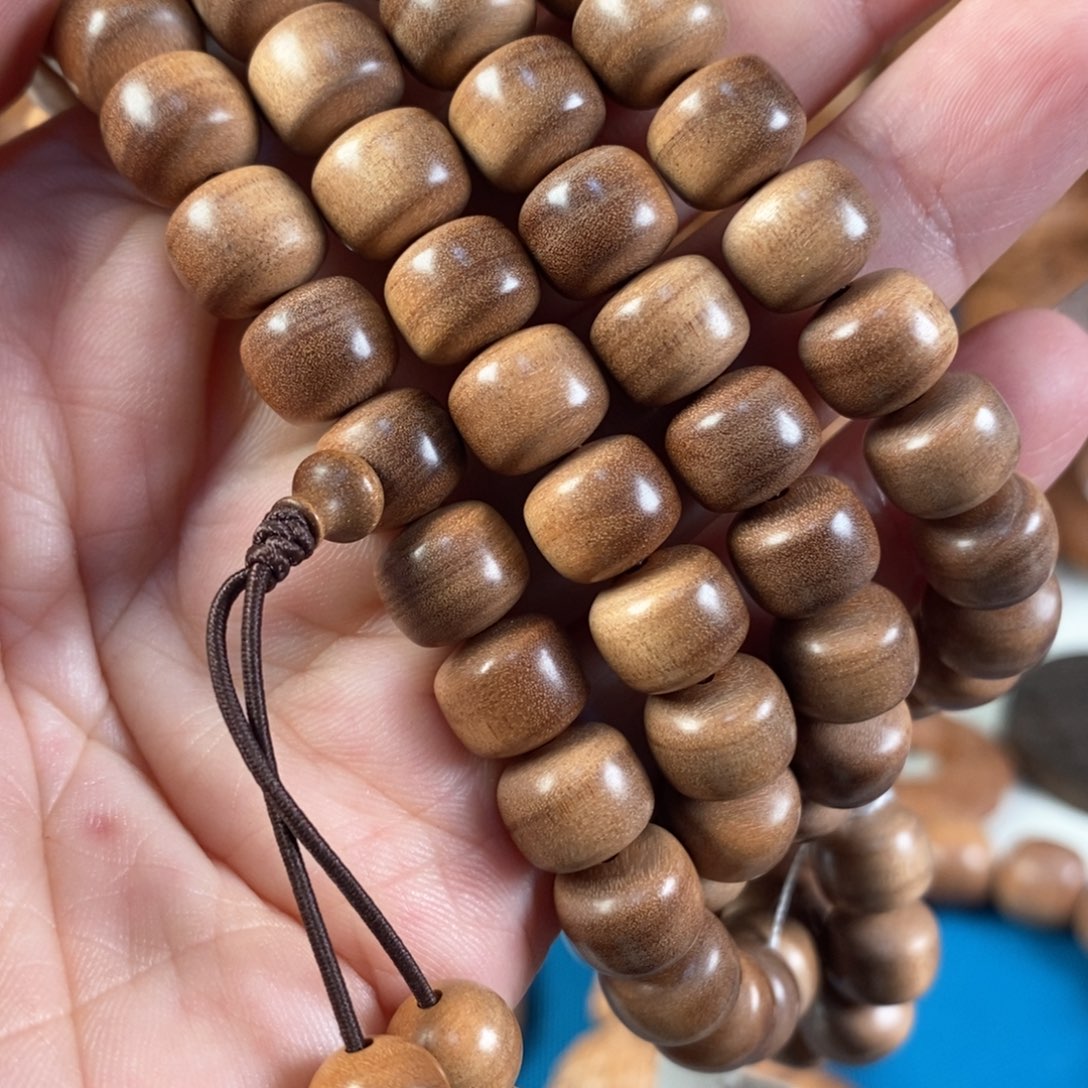 檀香木手串/手链老山檀香横纹黑肉8*9*108颗沉水