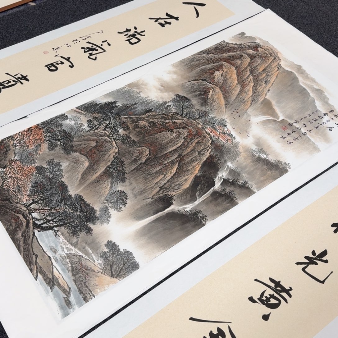 国画纯手绘山水花鸟作品