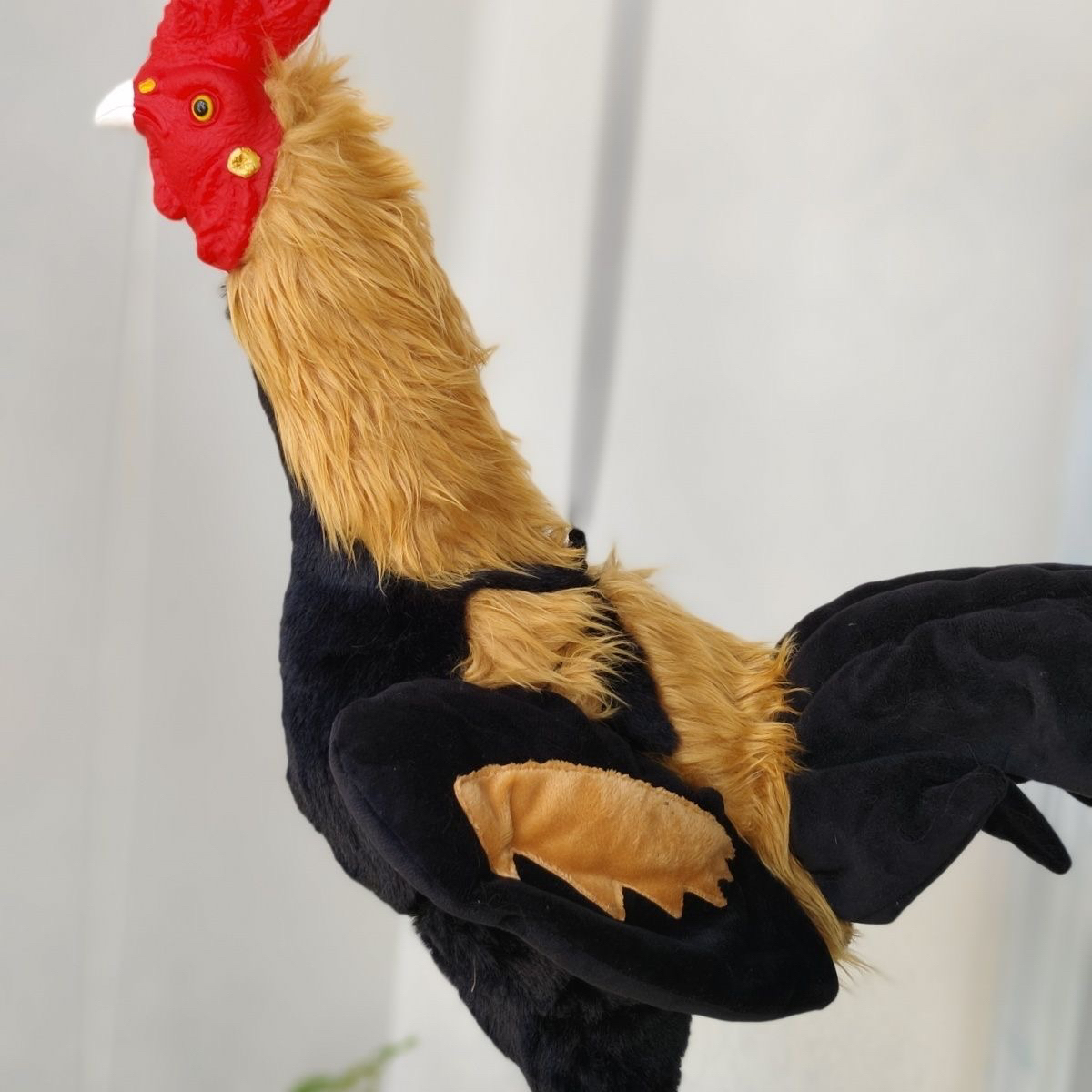 斗鸡训练，毛绒布仿真斗鸡