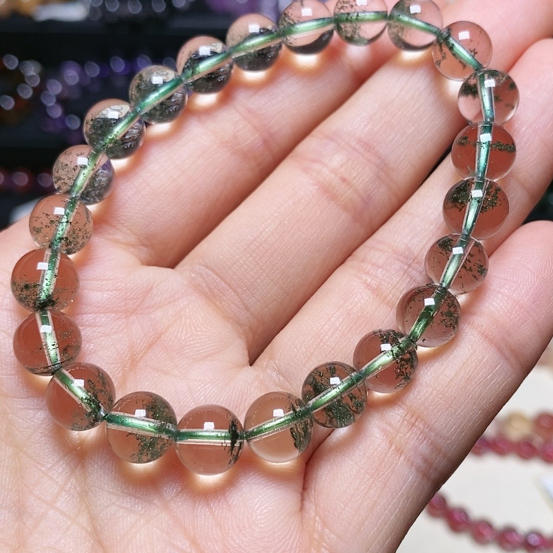 水晶手串未镶嵌绿幽灵