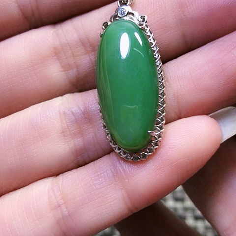 和田玉银S925镶嵌戒指