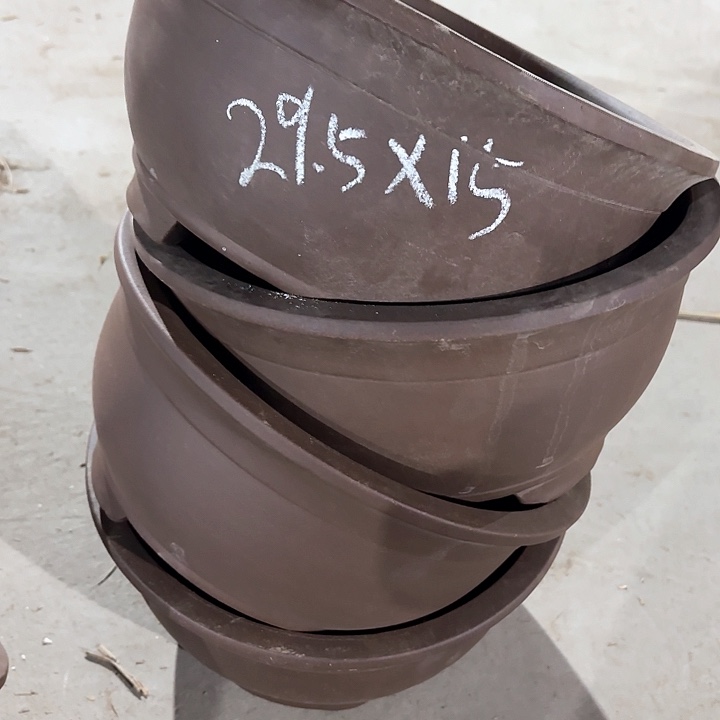 紫砂花盆100-4。  29.5-15