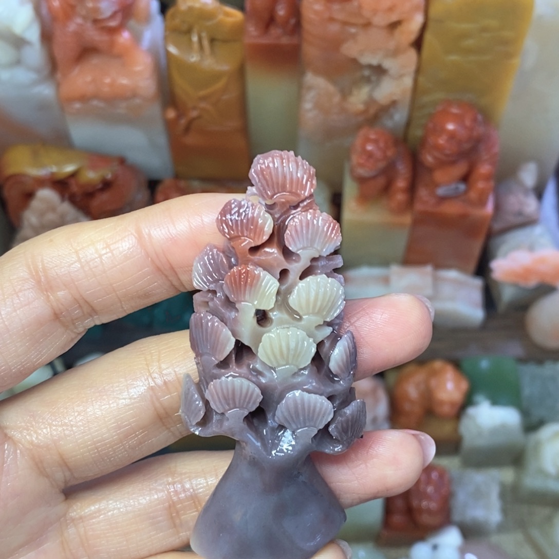 寿山石印石圣诞树