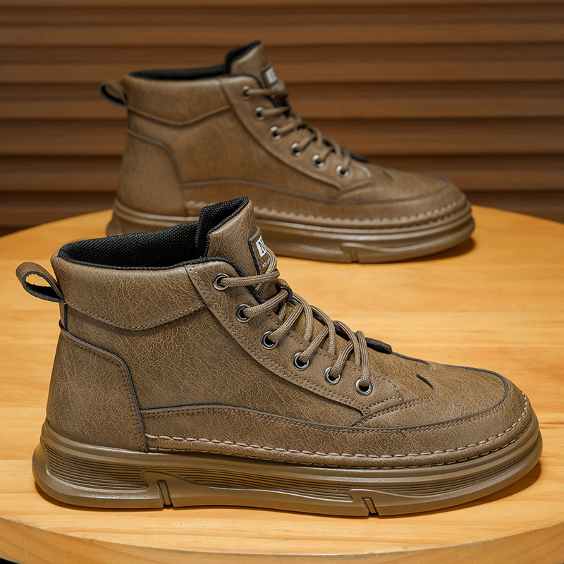 马丁靴男鞋秋季新款防水防滑厨师鞋子男士工L8102