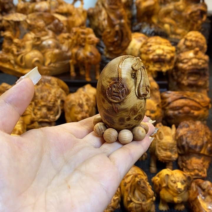 柏木钱袋子手把件手把件