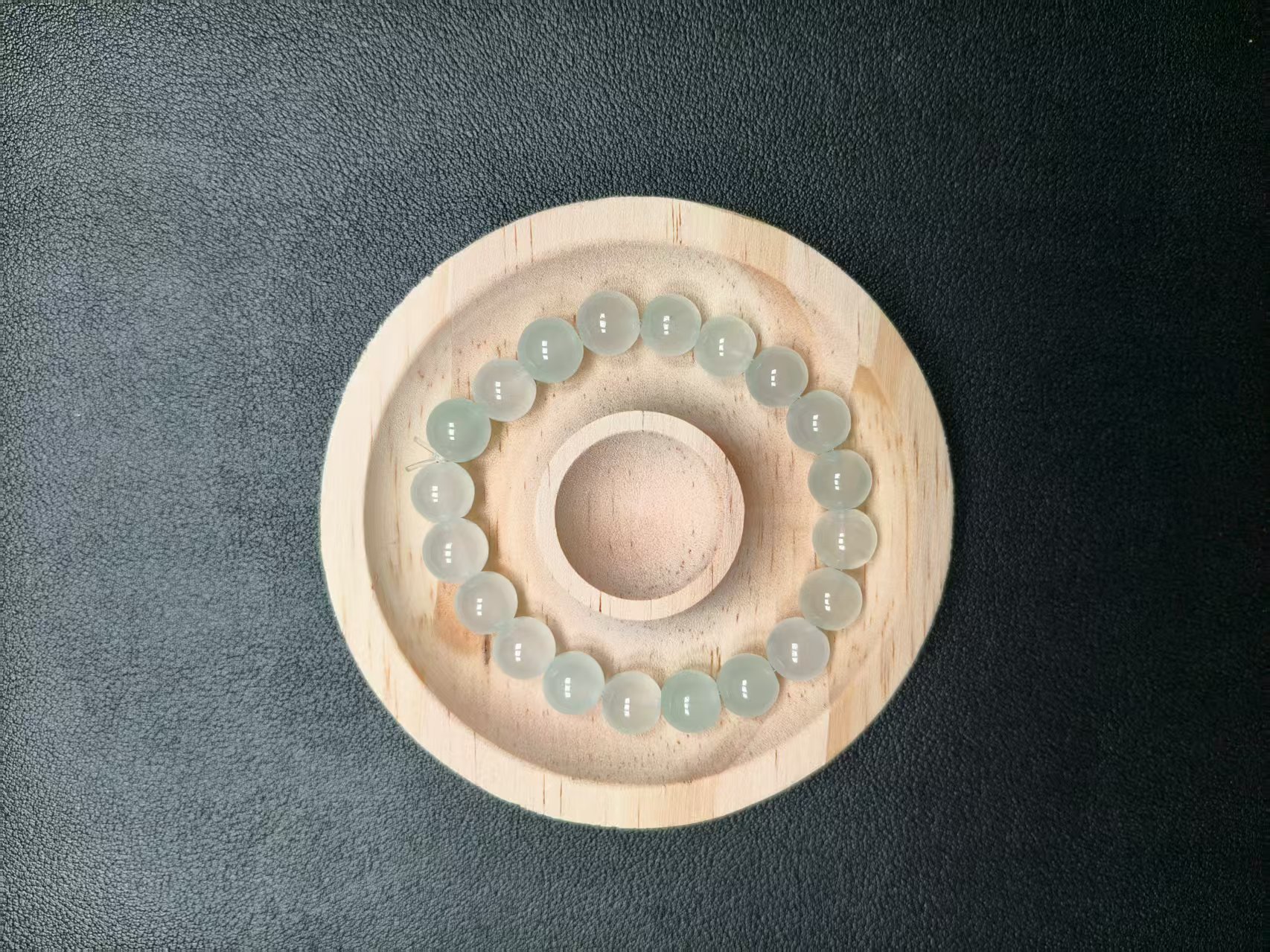 卡9+翡翠白冰色珠子单珠一颗A25（多样性发货发其一)