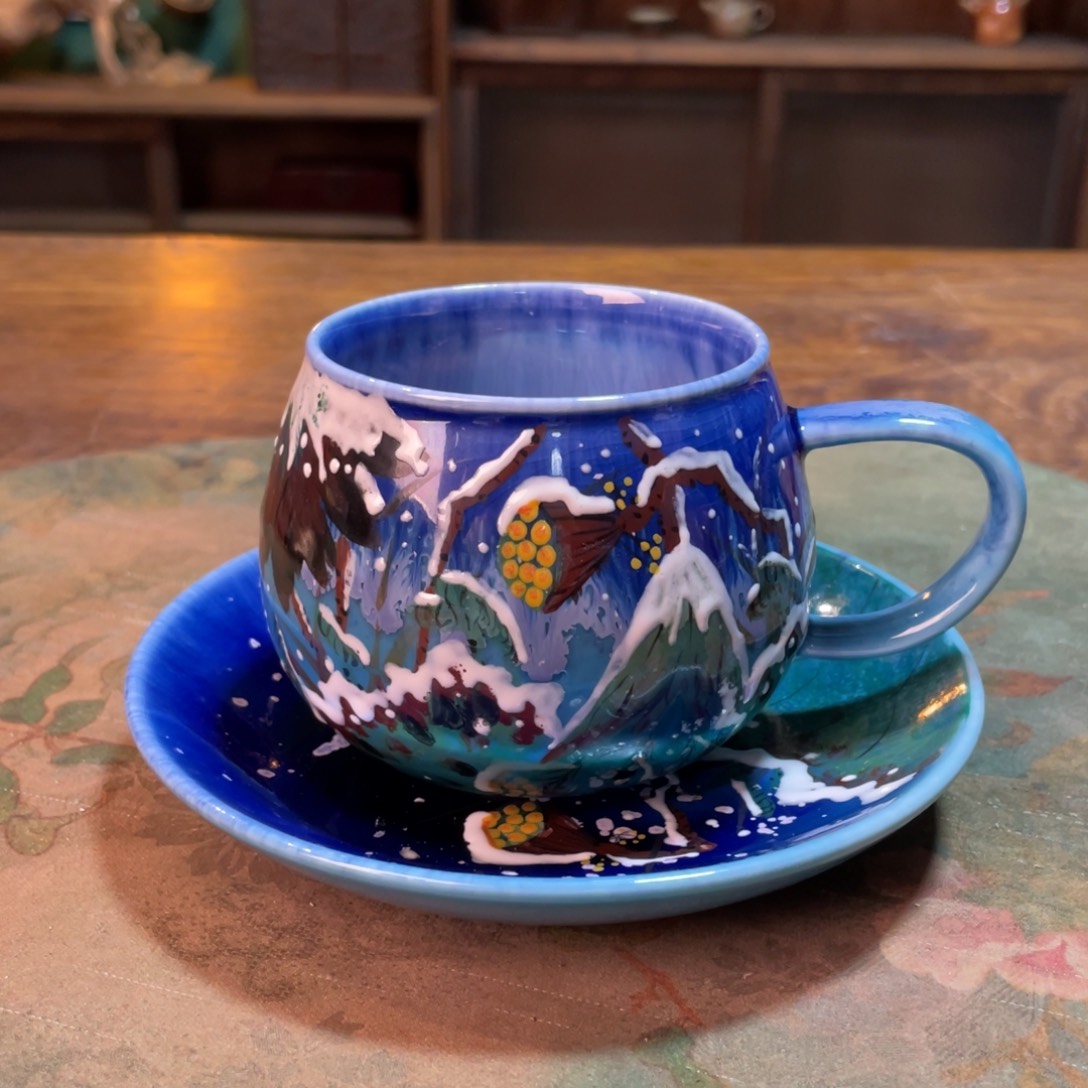 柴烧纯手工手绘陶瓷