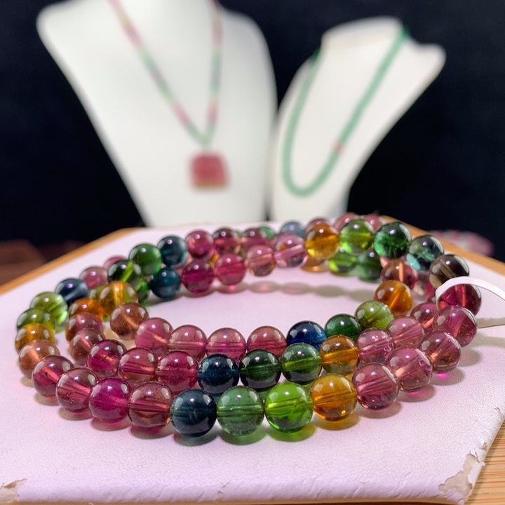 双色碧玺手链未镶嵌