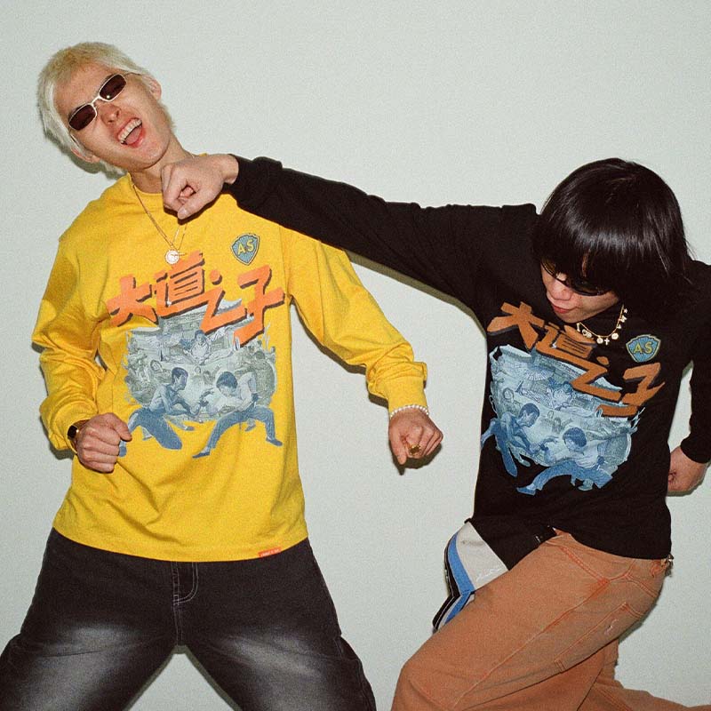 AVENUESON大道之子2025功夫主题邵氏电影印花全棉长袖