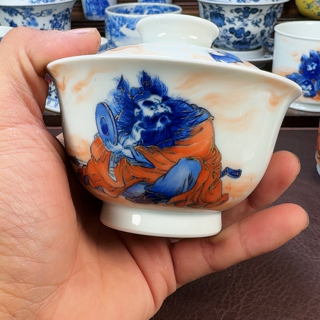 瓷片简*的当代景德镇陶瓷手绘茶具