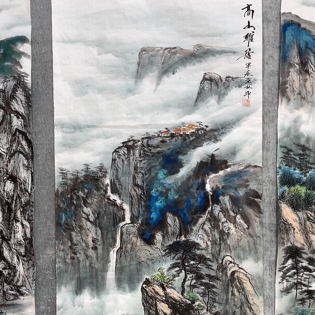 国画完***药绘画作者庞林画心