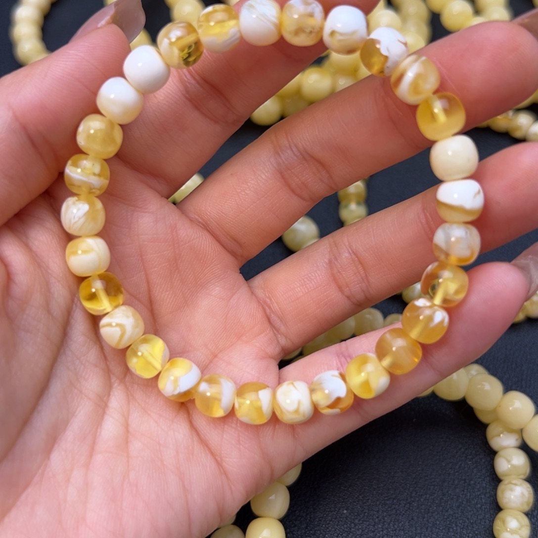 蜜蜡未镶嵌手链7.2