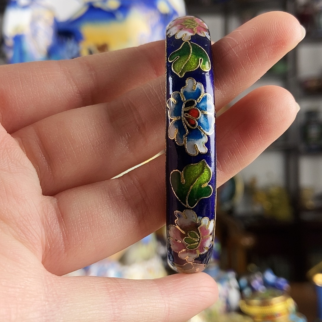 上***诺铜景泰蓝手镯一个老货