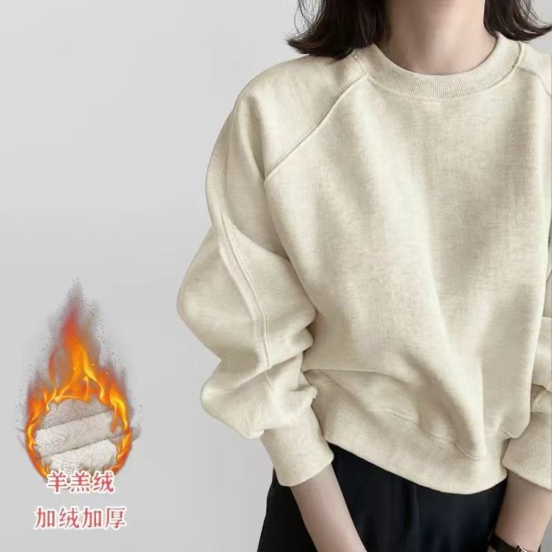 8025 M卫衣女新款2025爆款时尚洋气春秋季加绒加厚短款上衣