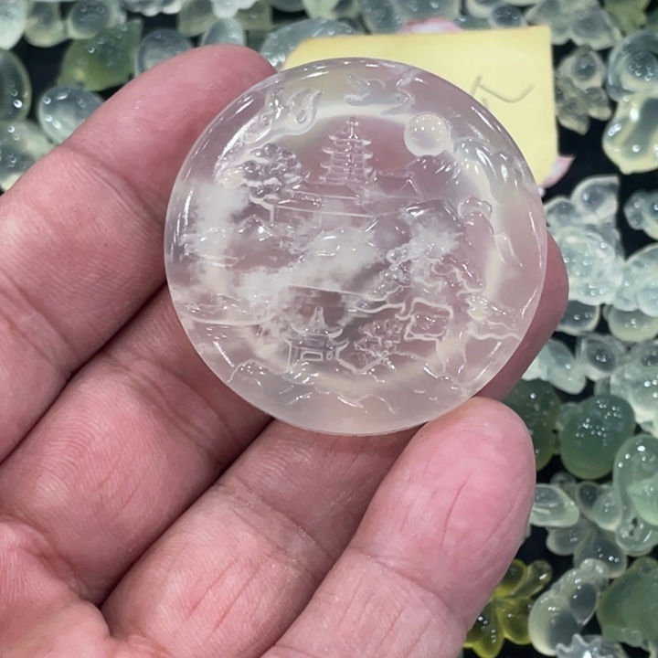 蛇纹石玉合金颈饰