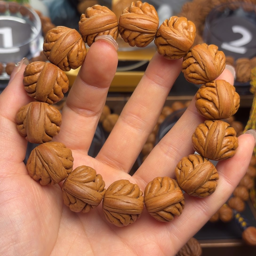 桃核吊坠野生豹子头2.0尺寸