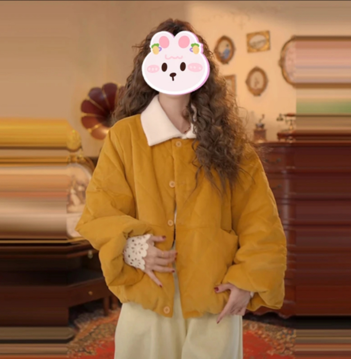 2025冬季新款设计感圆领百搭棉服女韩系纯色宽松显瘦保暖棉衣外套