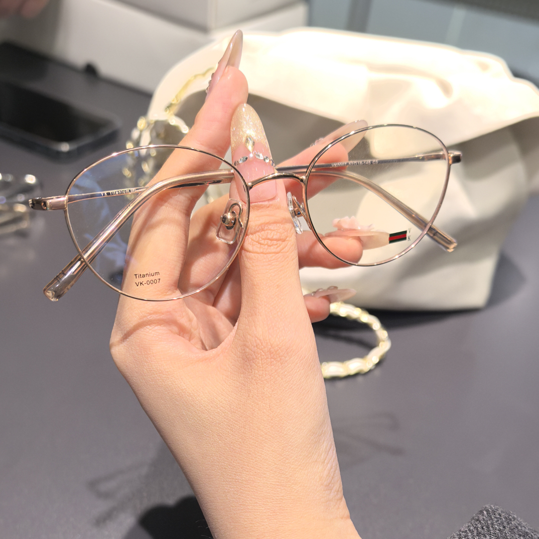 VK近视眼镜女韩版超轻大框显瘦可配度数ins风高颜值镜架