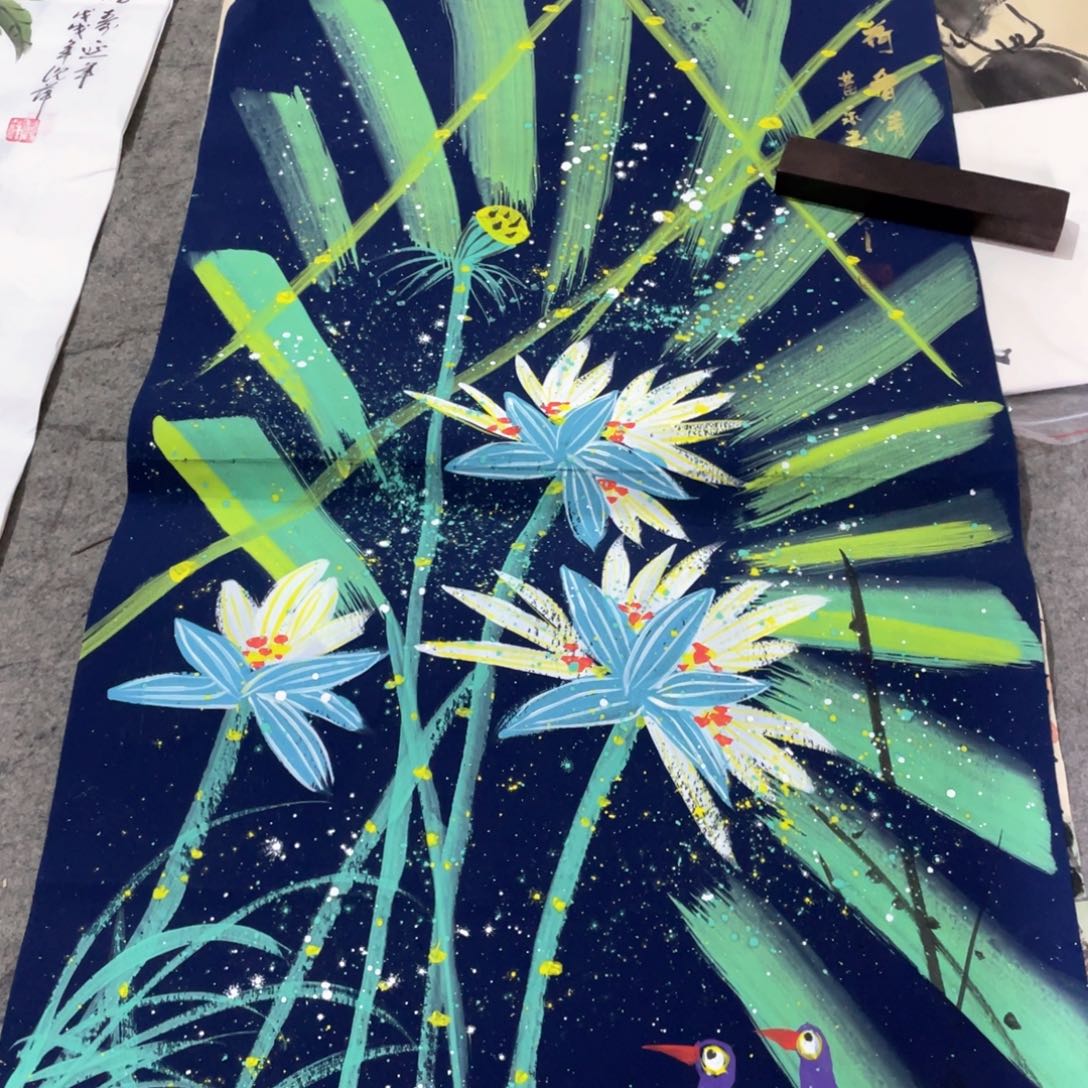 国画国画作品画心一张