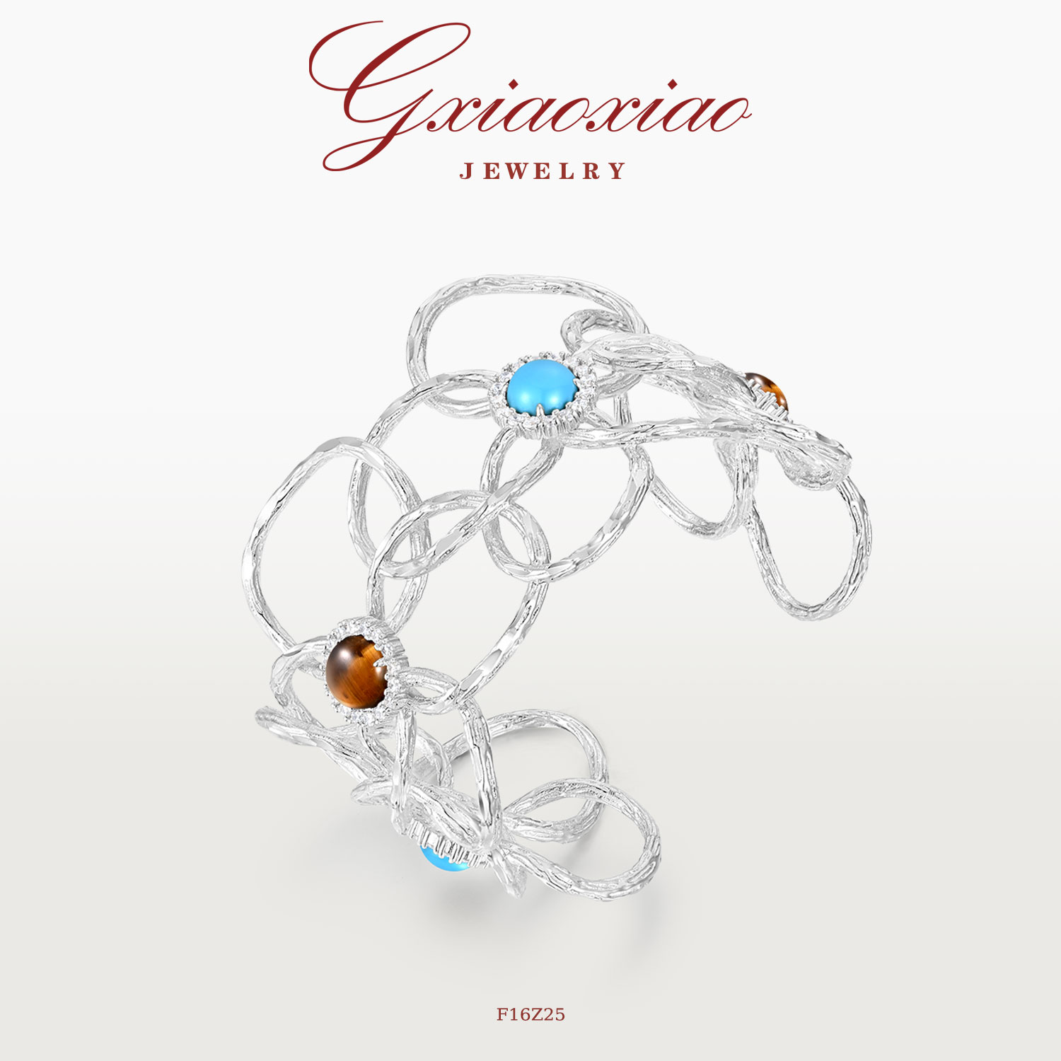 G XIAOXIAO 【繁花】气质高级镂空花朵手镯 F16Z25