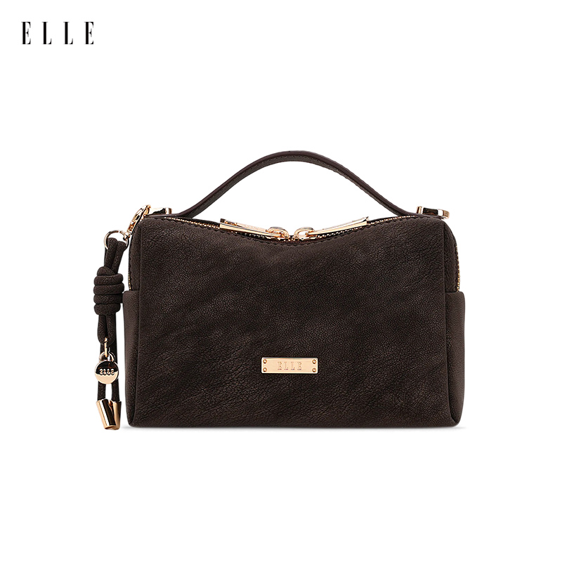 ELLE252025年流行女包新款【琥珀流光】柔雾波士顿手提枕头包女士