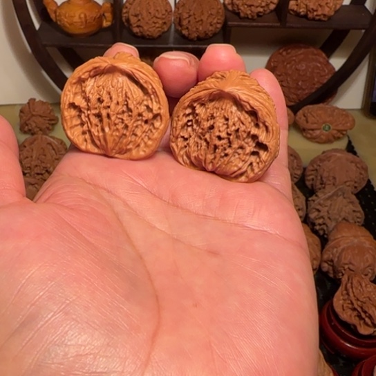 文玩核桃把件花**忧蛇头