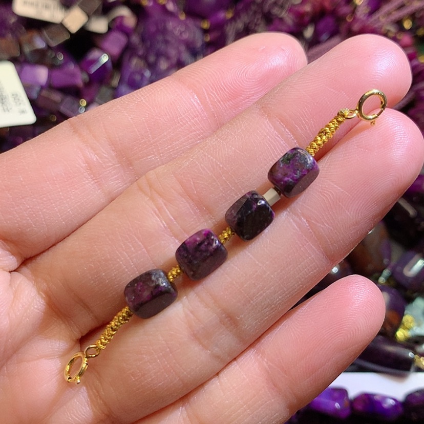 【闪购商品】苏纪石（舒俱来）延长链银S925镀金镶嵌