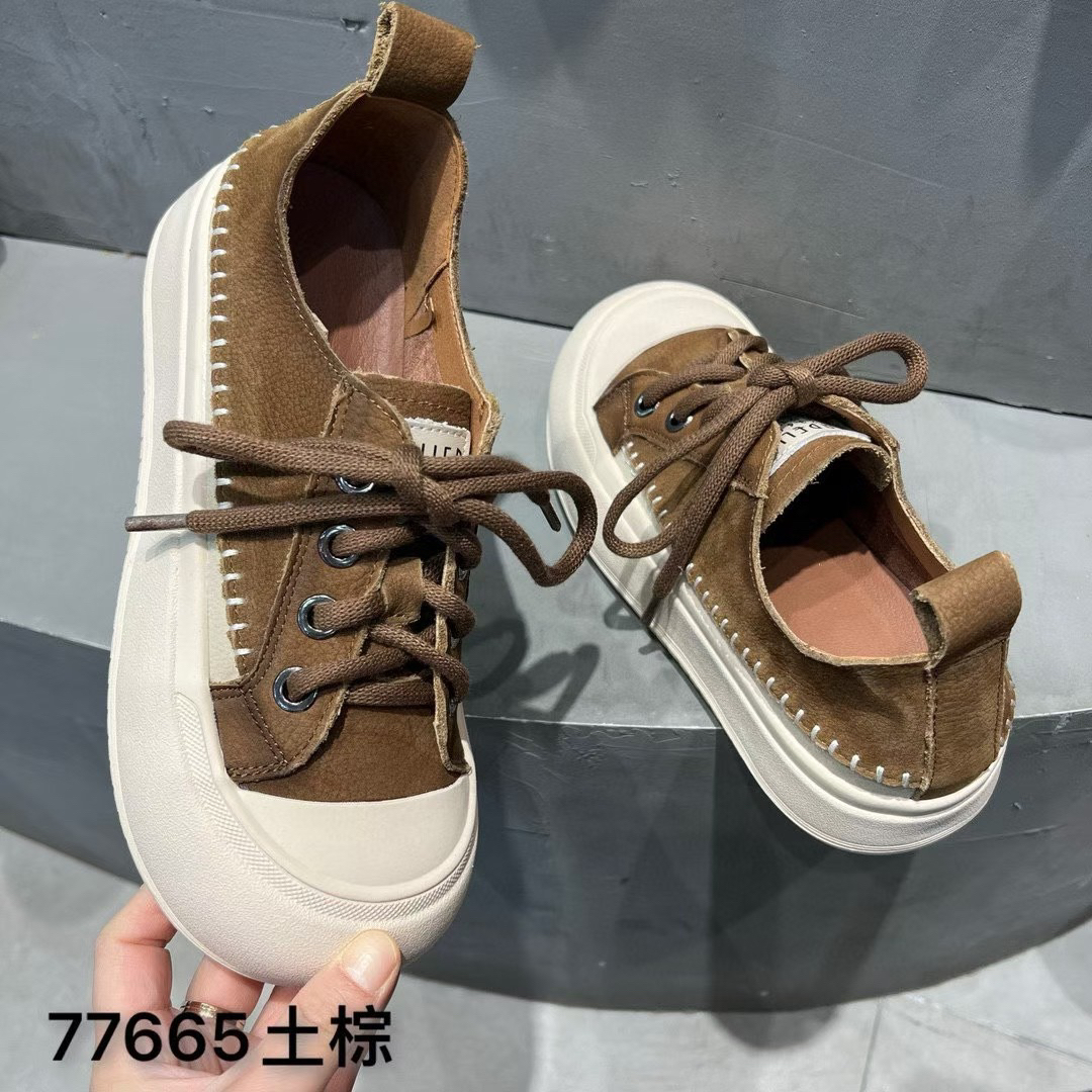 【木木新品】77665#手工缝线牛皮鞋