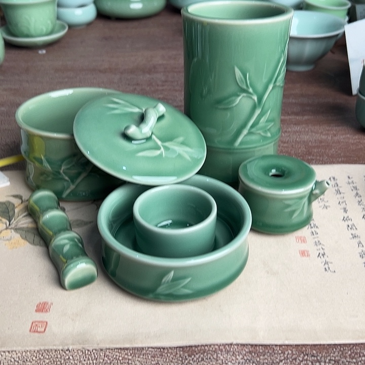 龙泉云间青瓷小米茶器