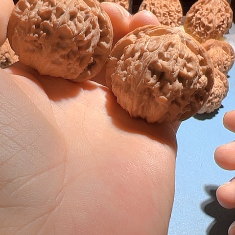 文玩核桃把件闷白44