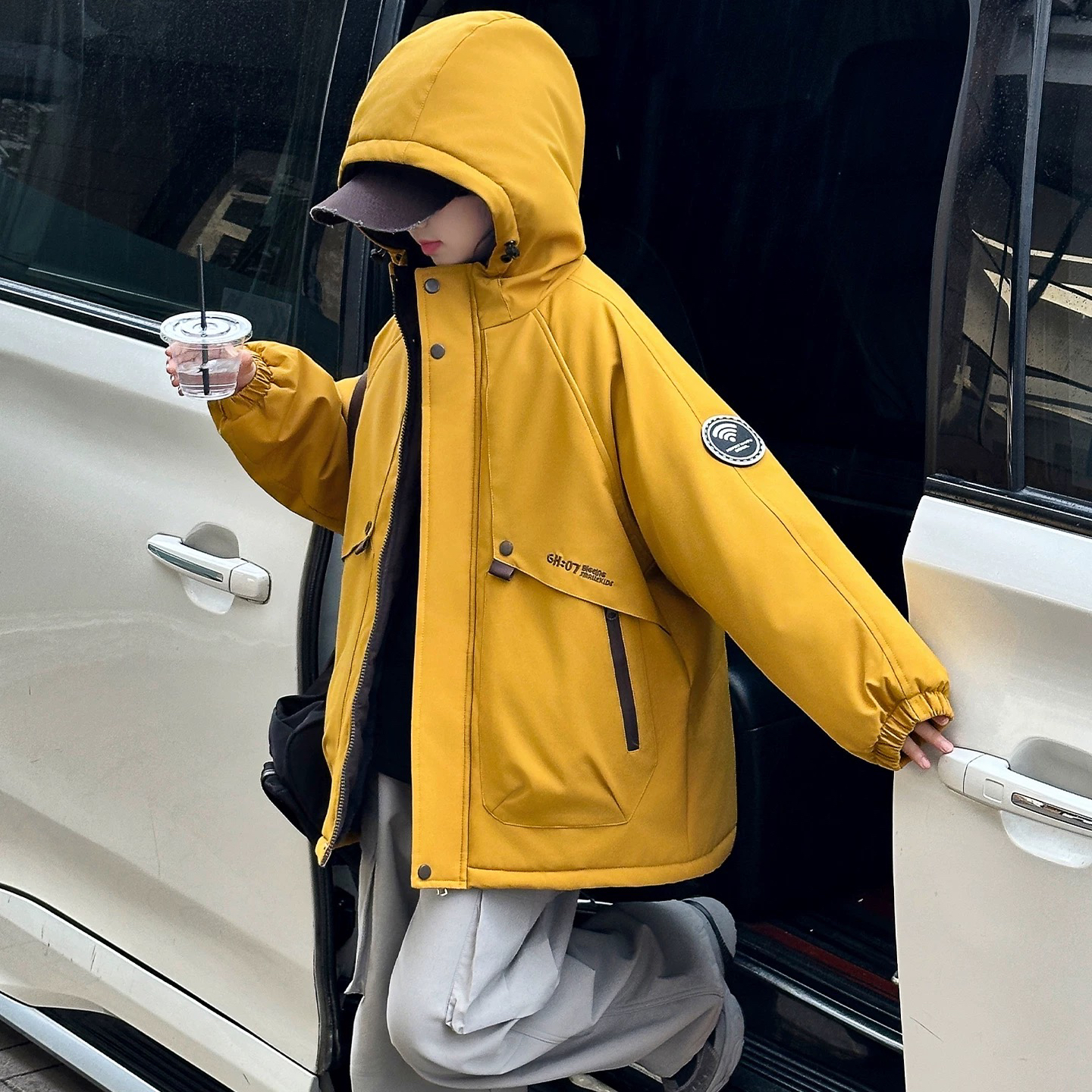 276-mochier男大童沫弛尔夹棉加绒外套2025冬季新品