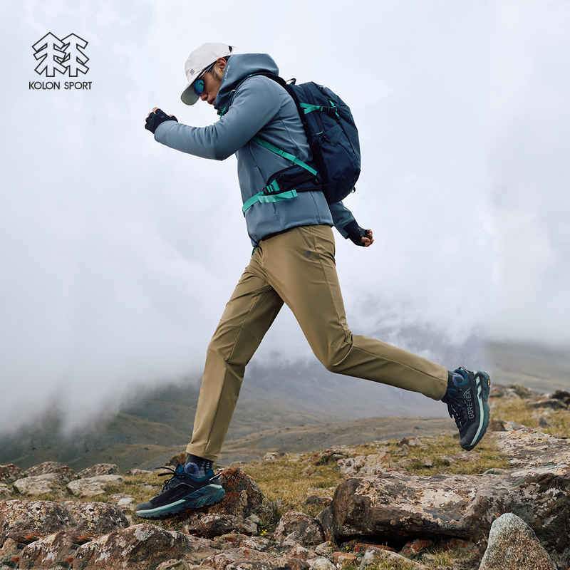 KOLON SPORT可隆流光风软壳裤防泼水防风男士Sky Hiker四面弹长裤