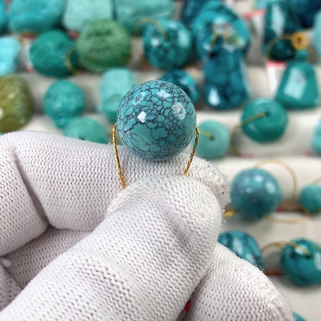 绿松石未镶嵌车挂尺寸16.2