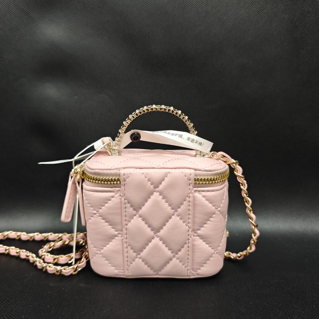 SMVP · 高定奢品 潮流真皮新款女包斜跨包小盒 0568 粉色