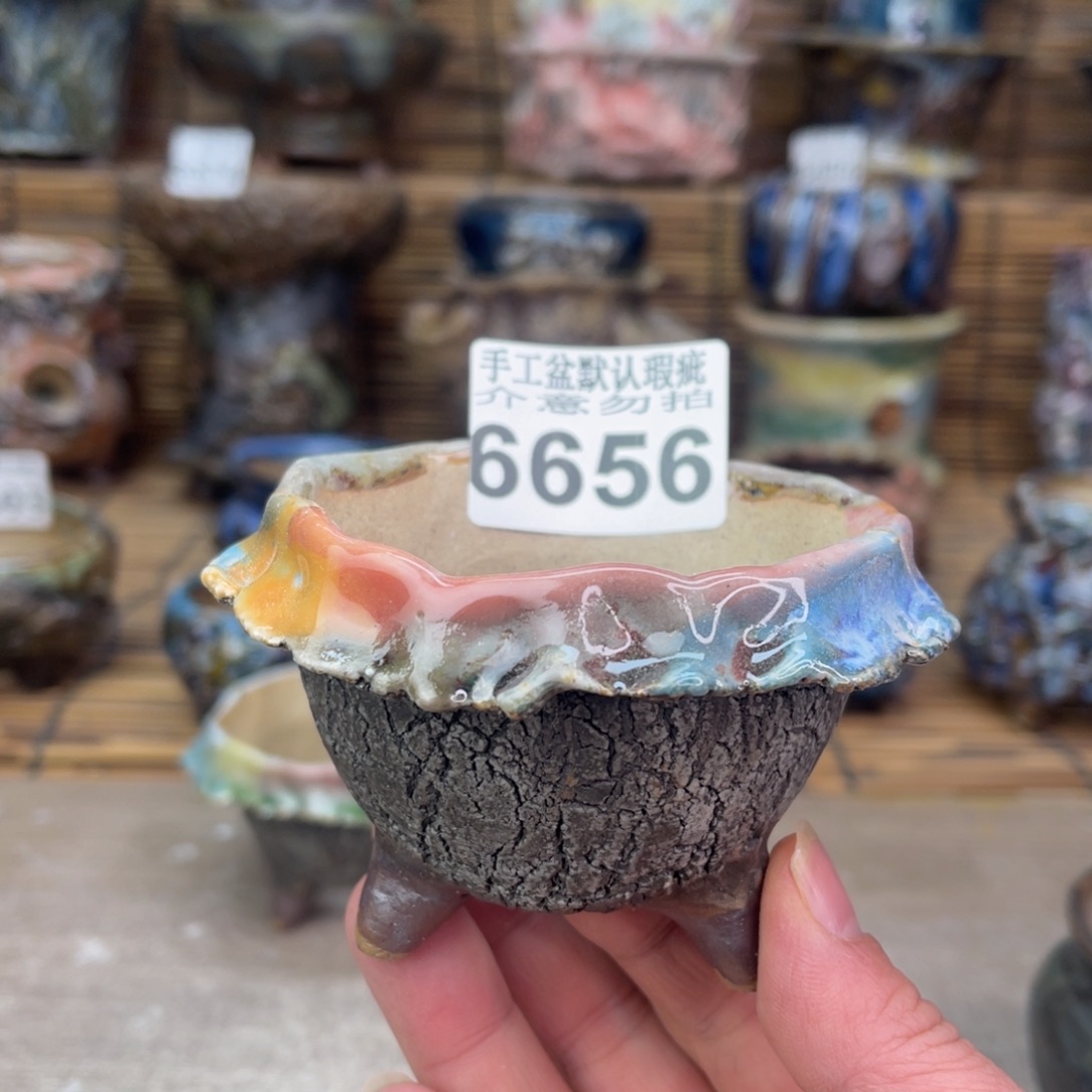 手工花盆默认瑕疵完美者勿拍