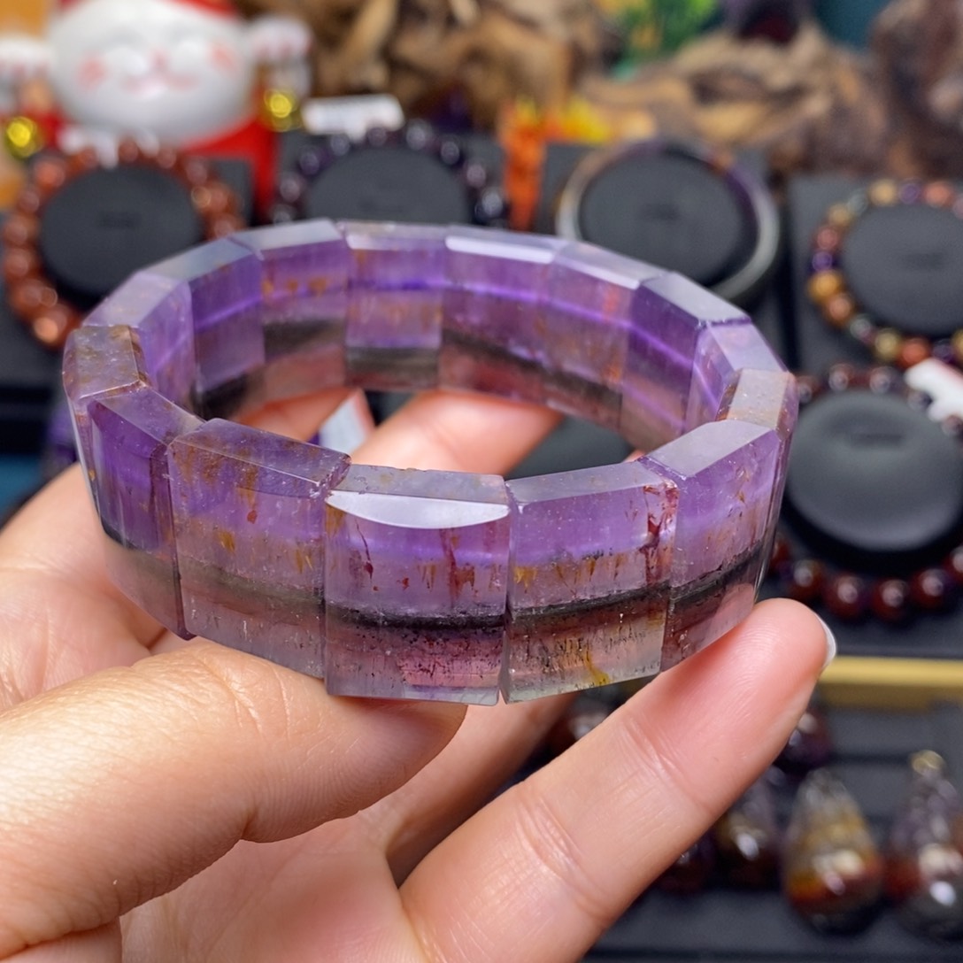 水晶A023极光四色手牌未镶嵌