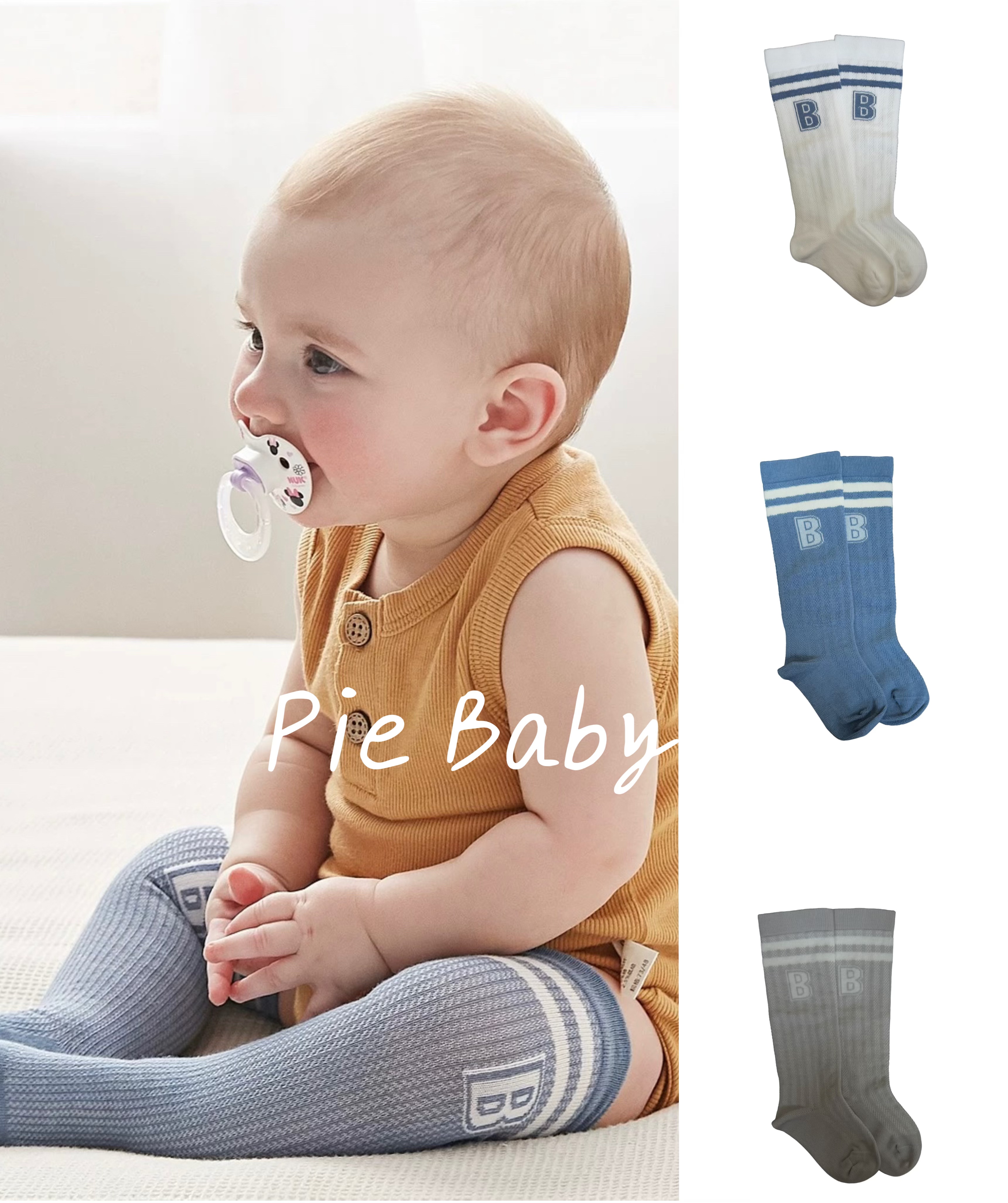 宝宝夏季长筒袜网眼ins复古运动袜薄款无骨纯棉过膝婴幼儿防蚊袜