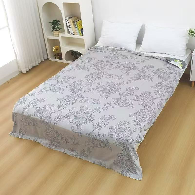 竹纤维印花天丝冷感毯夏季薄款透气毯子