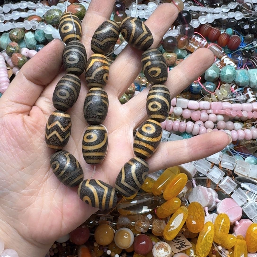 合金玛瑙/玉髓珠宝半成品一条14x22m老玛瑙两眼天朱