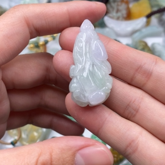 翡翠吊坠(不含链)铂Pt950镶嵌