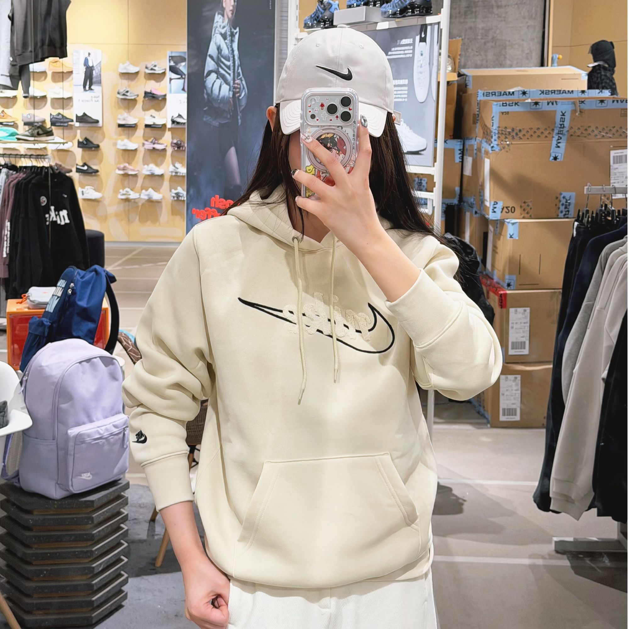 NIKE/耐克 男女同款加绒休闲连帽套头卫衣 IF0686-229