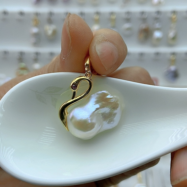 淡水珍珠颈饰银S925镶嵌