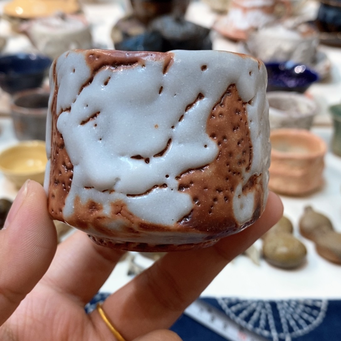 柴烧侘寂粗陶茶具