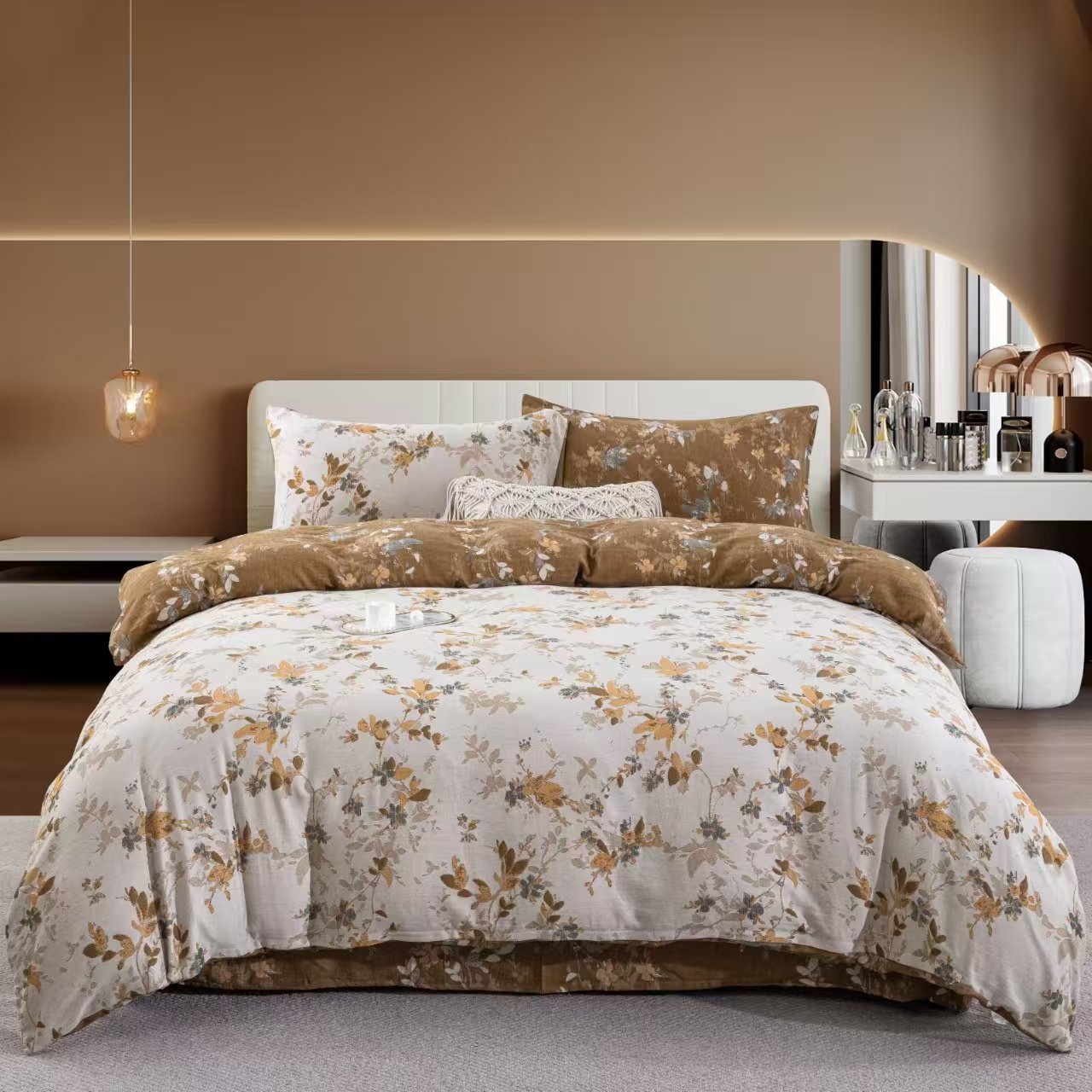 6斤-200*230  连理枝纯棉双层纱 高奢 蛋白被子