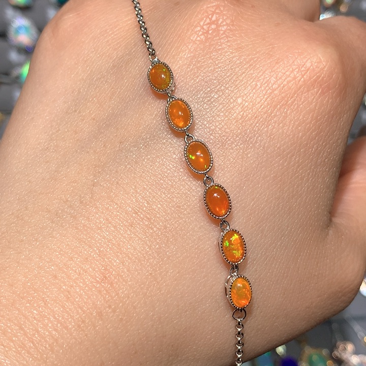 欧泊银S925镶嵌福利手链